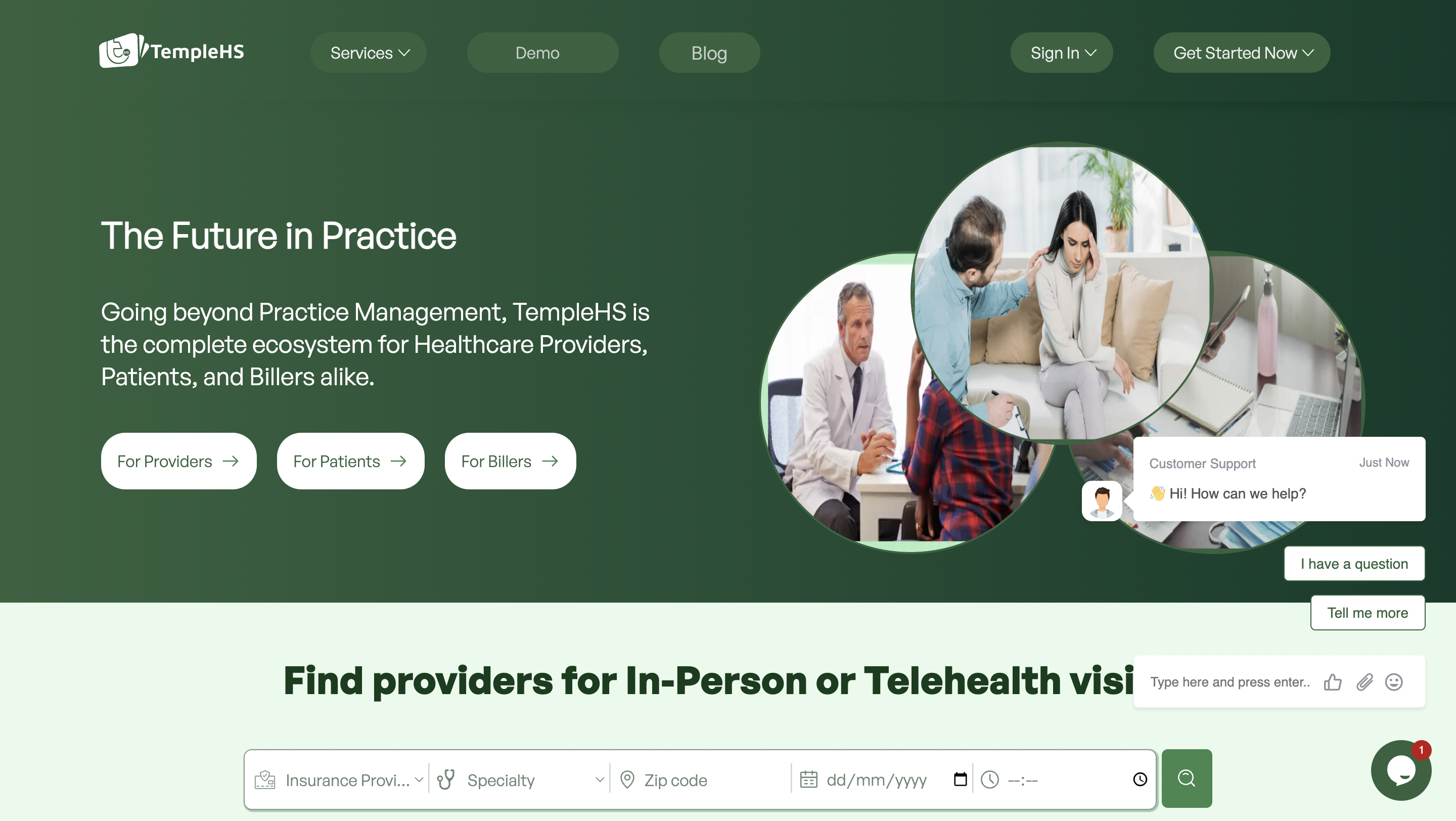 Templehs.com / Tele-health Platform